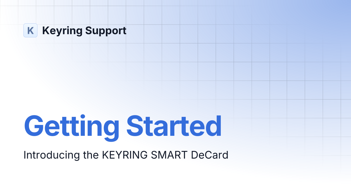 Getting Started | Keyring Support